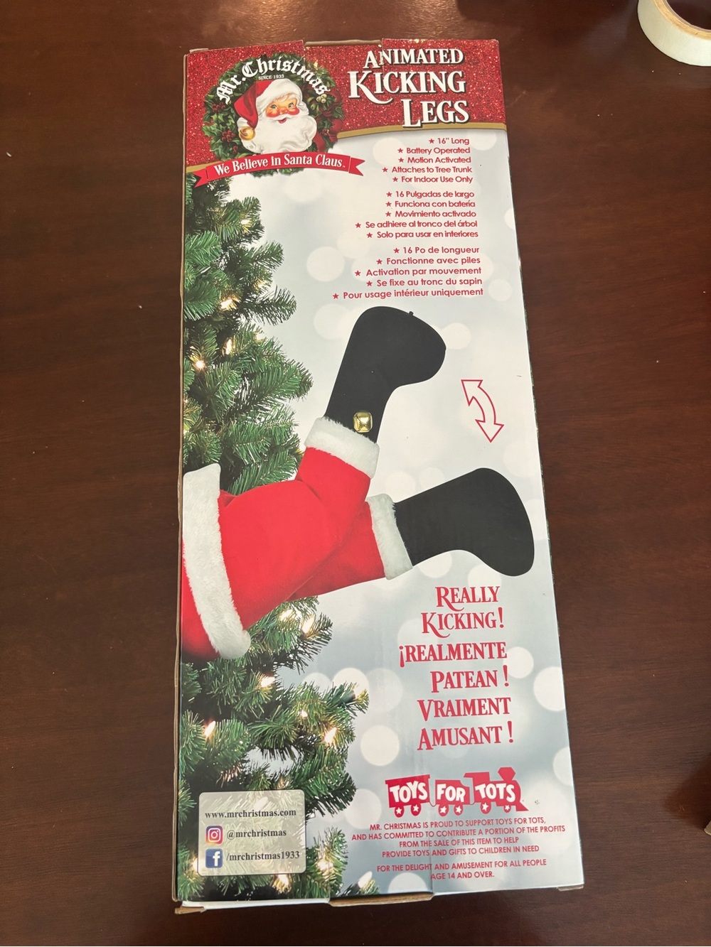 Mr. Christmas Animated Kicking Legs - Santa Claus